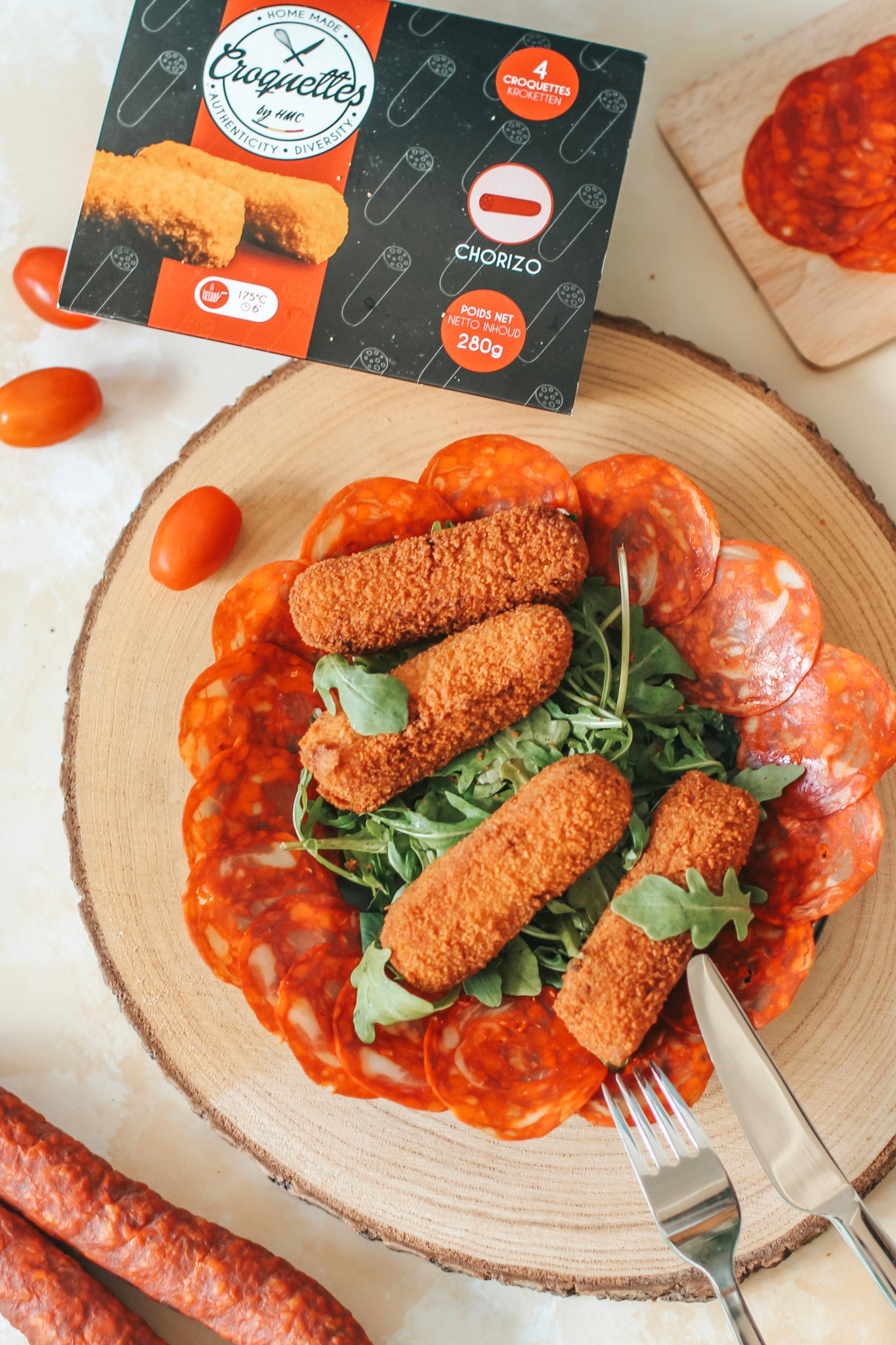 Croquettes de chorizo 4x70g fabrication maison format stick
